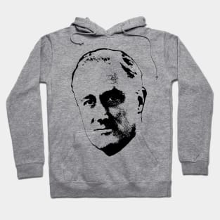 Franklin D. Roosevelt Black On White Pop Art Hoodie